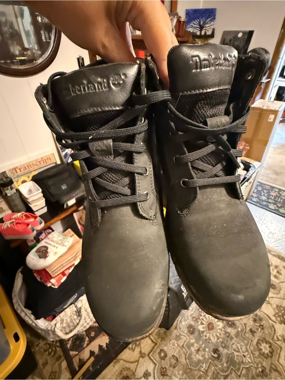 Timberland Black Women’s Lace-Up Work Boots